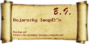 Bojarszky Imogén névjegykártya